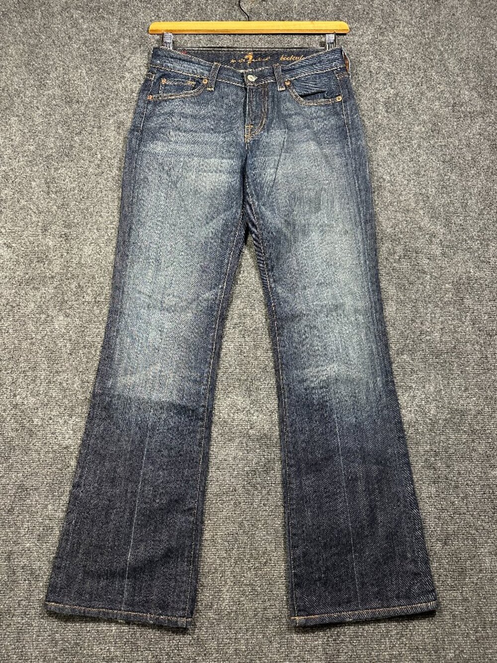 7 For All Mankind Jeans Womens 27 Medium Wash Cotton Stretch Bootcut Pockets